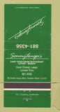 Matchbook Cover - Sonny Langer's Restaurant Thornhill ON 30 Strike