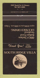 Matchbook Cover - South Ridge Villa Ottawa ON 30 Strike