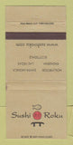 Matchbook Cover - Sushi Roku Santa Monica Pasadena Hollywood CA 30 Strike