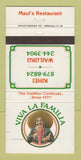 Matchbook Cover - Viva La Familia Kihei Wailuku Hawaii Maui 30 Strike
