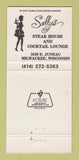 Matchbook Cover - Sally's Steak House Milwaukee WI 30 Strike