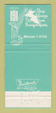 Matchbook Cover - 191 Restaurant Bala Cynwyd PA 30 Strike