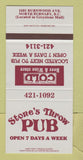 Matchbook Cover - Stone's Throw Pub Burnaby BC SAMPLE 30 Strike