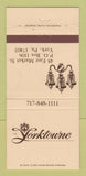Matchbook Cover - Yorktowne Restaurant York PA 30 Strike