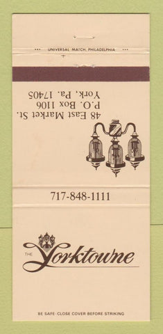 Matchbook Cover - Yorktowne Restaurant York PA 30 Strike