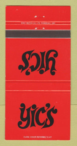 Matchbook Cover - Yic's Restaurant North Vancouver BC 30 Strike