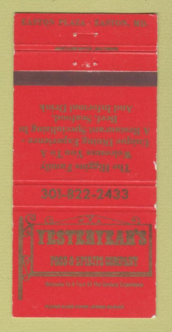 Matchbook Cover - Yesteryear's Restaurant Easton MD WEAR 30 Strike