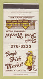 Matchbook Cover - Tony's Fish Market Redondo Beach CA 30 Strike