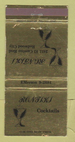 Matchbook Cover - Rontiki Bar Redwood City CA WEAR 30 Strike