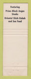 Matchbook Cover - Black Angus Restaurant Pittsburgh PA WEAR