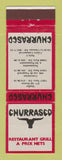 Matchbook Cover - Churrasco Restaurant Paris France