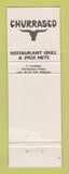 Matchbook Cover - Churrasco Restaurant Paris France