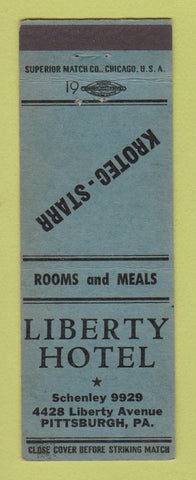Matchbook Cover - Liberty Hotel Pittsburgh PA Krotec Starr