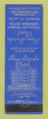Matchbook Cover - Penn Lincoln Hotel Pittsburgh PA WEAR
