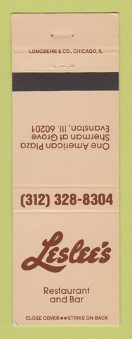 Matchbook Cover - Leslee's Restaurant Evanston IL