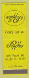 Matchbook Cover - Poppies Restaurant La Jolla CA