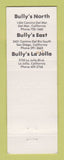 Matchbook Cover - Bully's Prime Rib Del Mar San Diego La Jolla CA