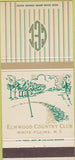 Matchbook Cover - Elmwood Country Club White Plains NY 30 Strike