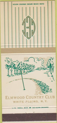 Matchbook Cover - Elmwood Country Club White Plains NY 30 Strike