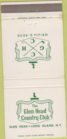 Matchbook Cover - Glen Head Country Club Long Island NY golf 30 Strike