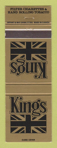 Matchbook Cover - Kings Cigarettes Tobacco Canada