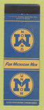 Matchbook Cover - University of Michigan Ann Arbor MI Union WEAR