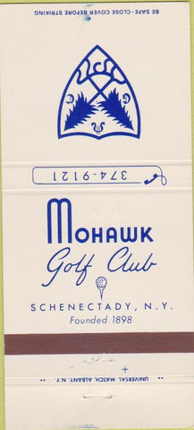 Matchbook Cover - Mohawk Golf Club Schenectady NY 30 Strike