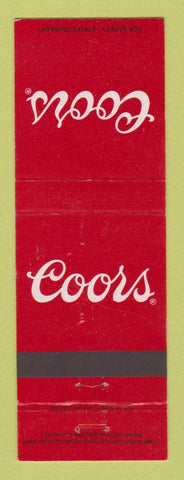 Matchbook Cover - Coors Beer Golden Colorado