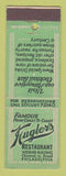 Matchbook Cover - Kugler's Restaurant Philadelphia PA