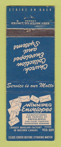 Matchbook Cover - Winnipeg Envelopes MB WEAR