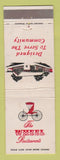 Matchbook Cover - The Wheel Restaurants Chain IN IL IA