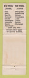 Matchbook Cover - The Wheel Restaurants Chain IN IL IA