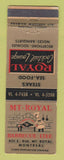 Matchbook Cover - Mount Royal BBQ Montreal QC