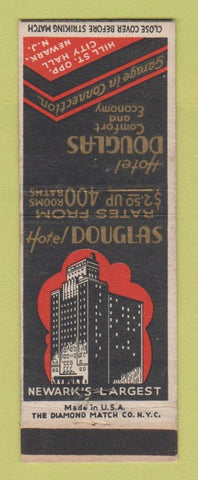 Matchbook Cover - Hotel Douglas Newark NJ