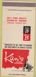 Matchbook Cover - Kan's Chinese Restaurant San Francisco CA 30 Strike