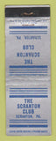 Matchbook Cover - The Scranton Club PA WEAR