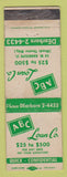 Matchbook Cover - ABC Loan Company Chicago IL WEAR