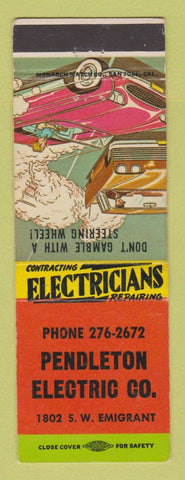 Matchbook Cover - Pendleton Electric Pendleton OR