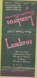 Matchbook Cover - Lambros Restaurant San Francisco CA 30 Strike