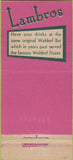 Matchbook Cover - Lambros Restaurant San Francisco CA 30 Strike