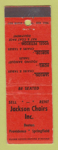 Matchbook Cover - Jackson Chair Furniture Boston Springfield MA Providence RI