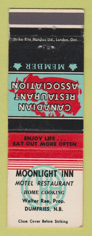 Matchbook Cover - Moonlight Inn Dumfries NB