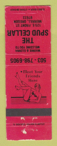 Matchbook Cover - Spud Cellar Restaurant Merrill OR girlie WEAR