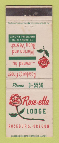Matchbook Cover - Rose Etta Lodge Roseburg OR