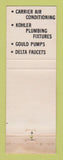 Matchbook Cover - Hughes Plumbing Heating Harrod OH