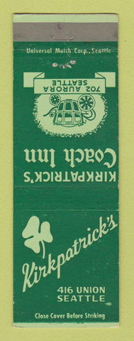 Matchbook Cover - Kirkpatrick's Coach Inn Seattle WA