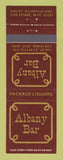 Matchbook Cover - Albany Bar Cheyenne WY