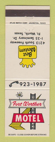 Matchbook Cover - Fort Worther Motel Fort Worth TX Best Western