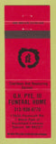Matchbook Cover - OH Pye Funeral Home Detroit MI