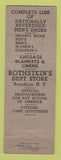 Matchbook Cover - Rothstein's Department Store Brooklyn NY WEAR